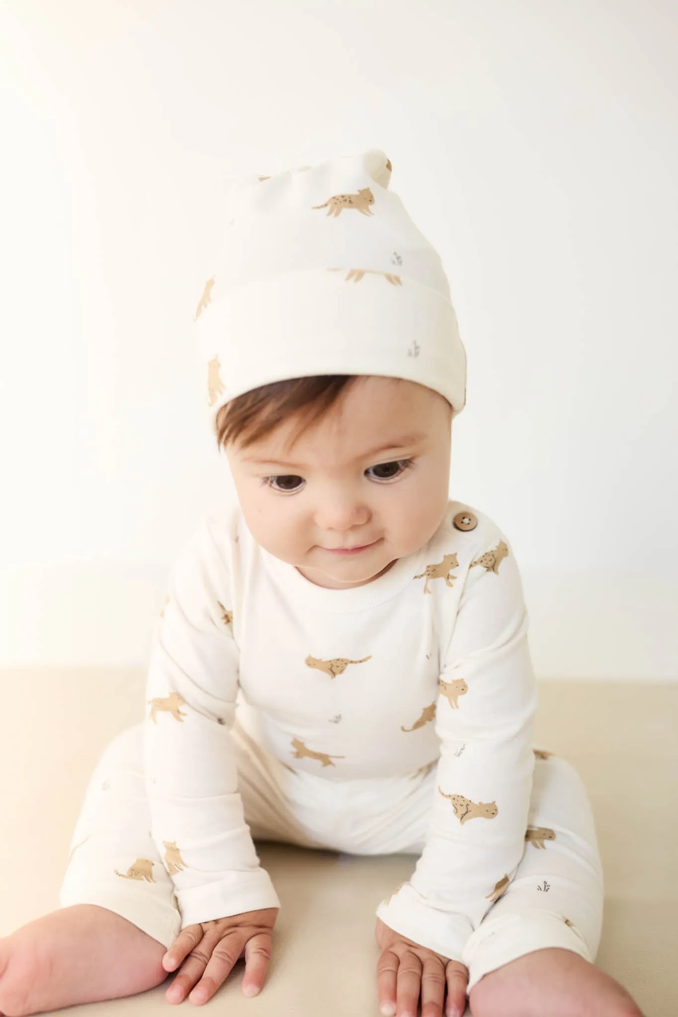 Organic Cotton Fernley Bodysuit - Lenny Leopard Cloud