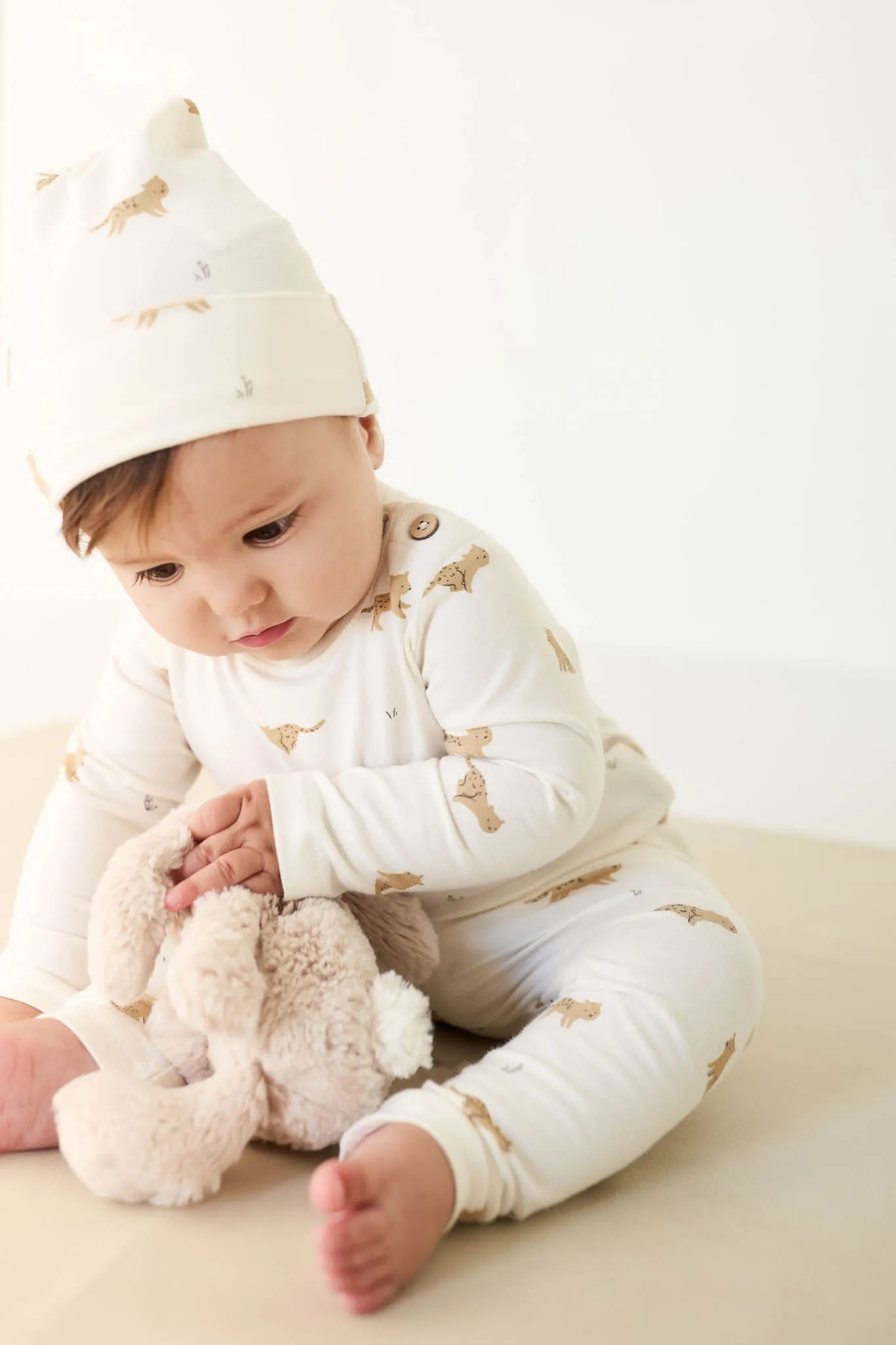 Organic Cotton Fernley Bodysuit - Lenny Leopard Cloud