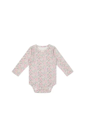 Organic Cotton Long Sleeve Bodysuit - Fifi Mini Slightly Pink