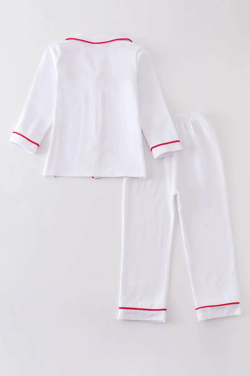 Premium White pocket boy pajamas set