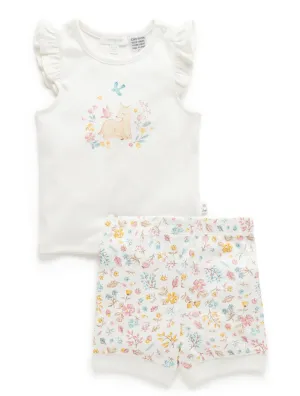 Purebaby Ruffle PJ Set