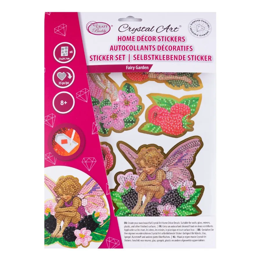 "Fairy Garden" Crystal Art Sticker Set x 35