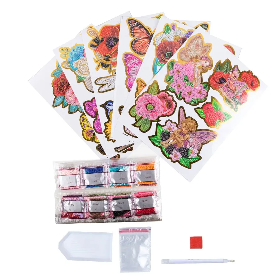 "Fairy Garden" Crystal Art Sticker Set x 35