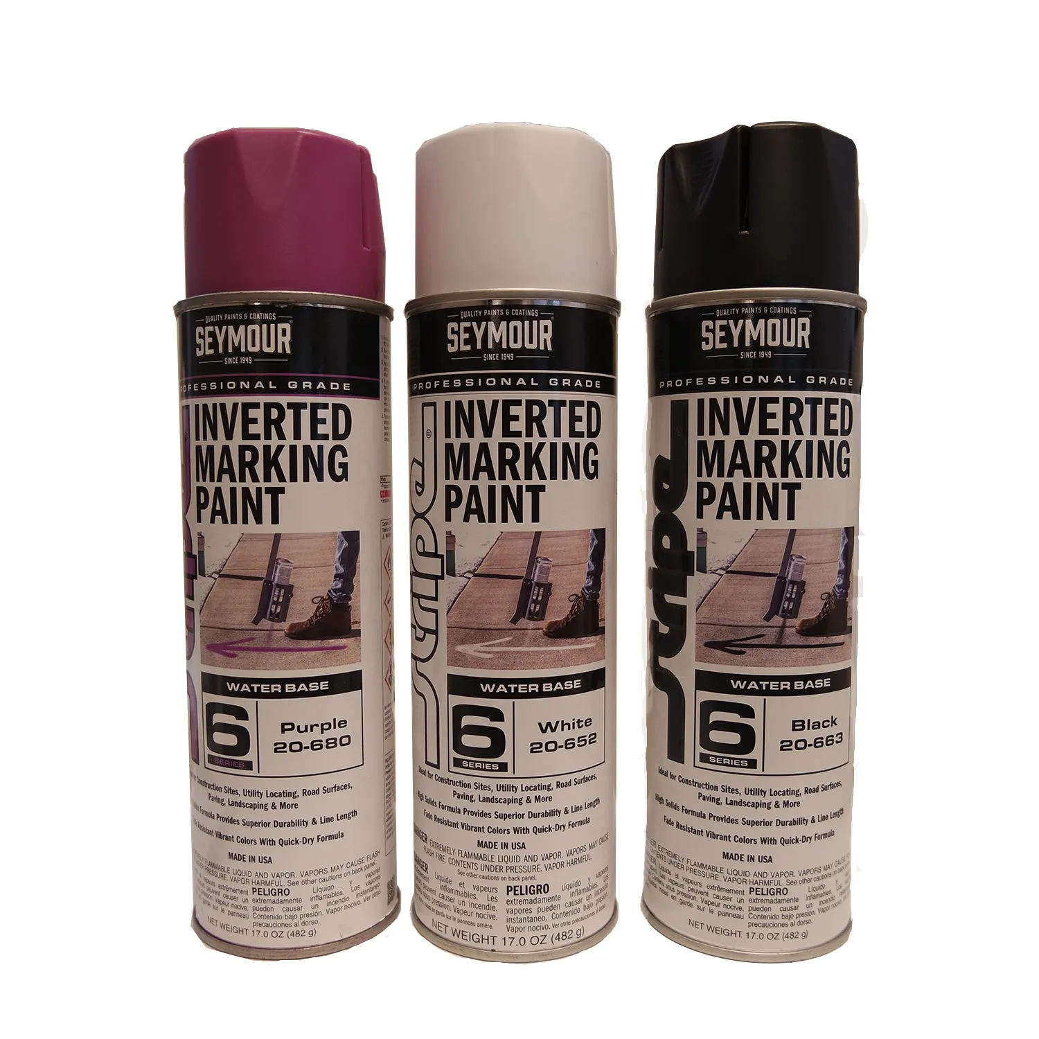 Seymour Stripe Water-Based Inverted Marking Paint 17 oz