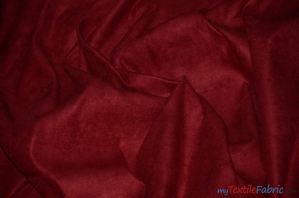 Suede Fabric | Microsuede | 40 Colors | 60" Wide | Faux Suede | Upholstery Weight, Tablecloth, Bags, Pouches, Cosplay, Costume | Wholesale Bolt |