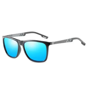 Unisex Polarized Retro Square Metal Sunglasses Frostbite