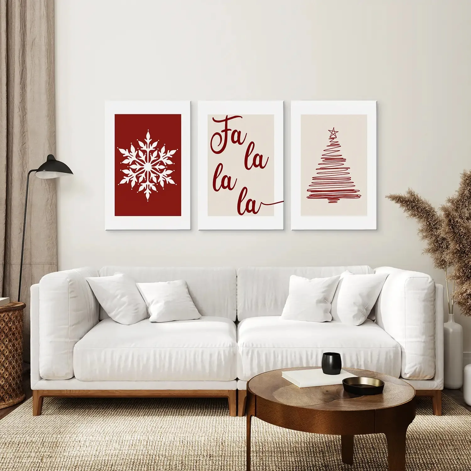 Wall Art Christmas Decoration Set of 3 Prints